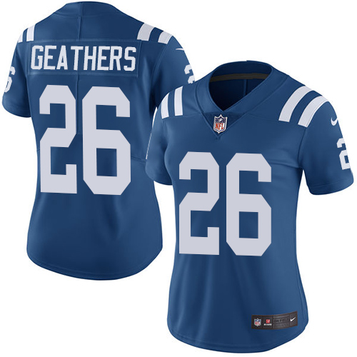 Indianapolis Colts 26 Limited Clayton Geathers Royal Blue Nike NFL Home Women Vapor Untouchable jerseys
